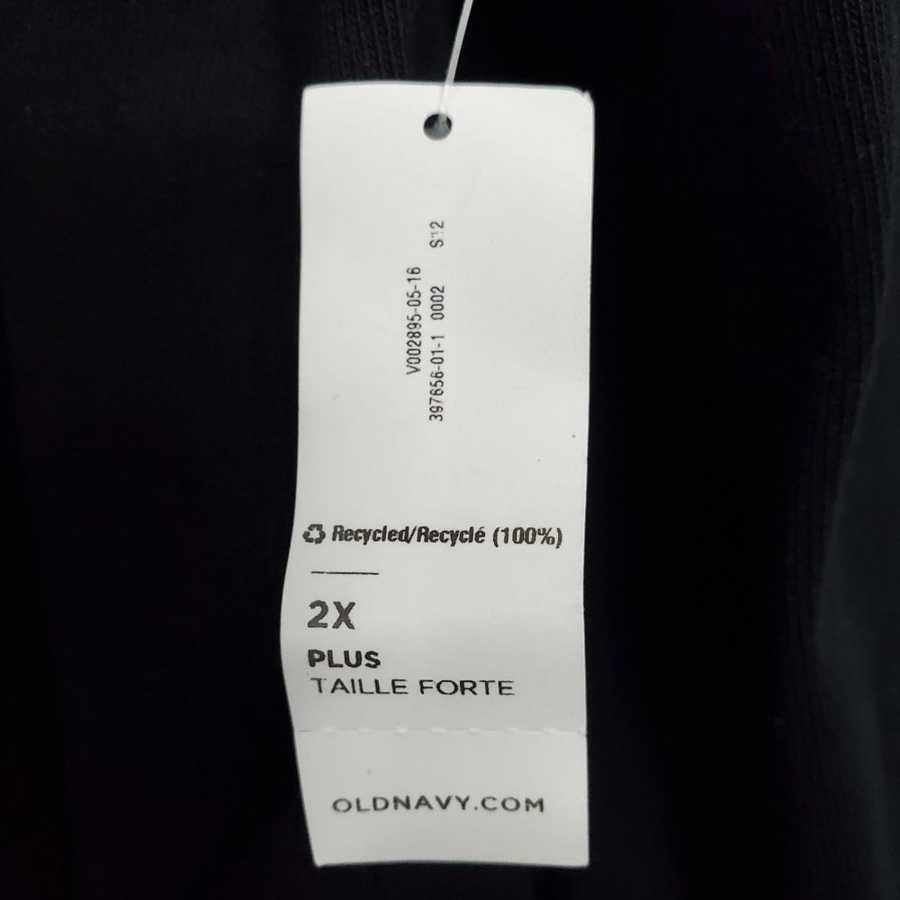Old Navy NWT Sz 2X Plus Dress Ponte Knit 3/4 Sleeve Scoop Midi Minimalist Black - Picture 13 of 13